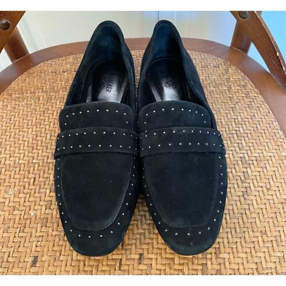 Bleeker & bond black suede studded loafers size 7 - Picture 10 of 11